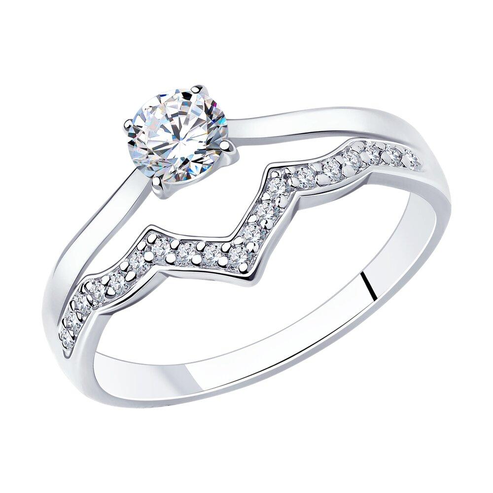 Кольцо из серебра с фианитами - видео на модели