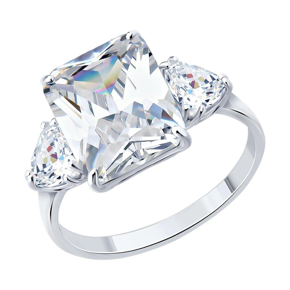 Кольцо из серебра с фианитами - видео на модели