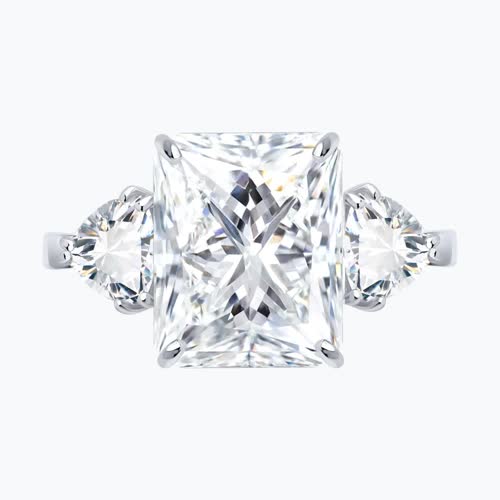 Кольцо из серебра с фианитами из серебро — вид 2