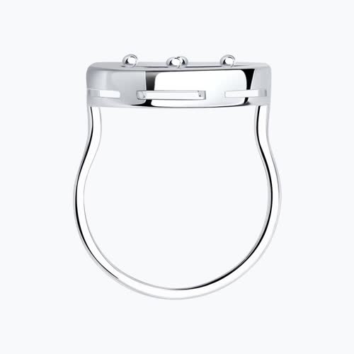 Кольцо из серебра с белым перламутром из родированное серебро — вид 6