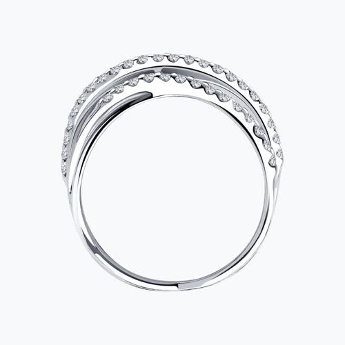 Кольцо из серебра с фианитами из серебро — вид 2