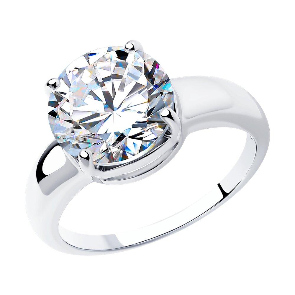 Кольцо из серебра с фианитом - видео на модели