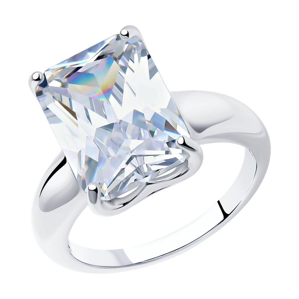 Кольцо из серебра с фианитом - видео на модели