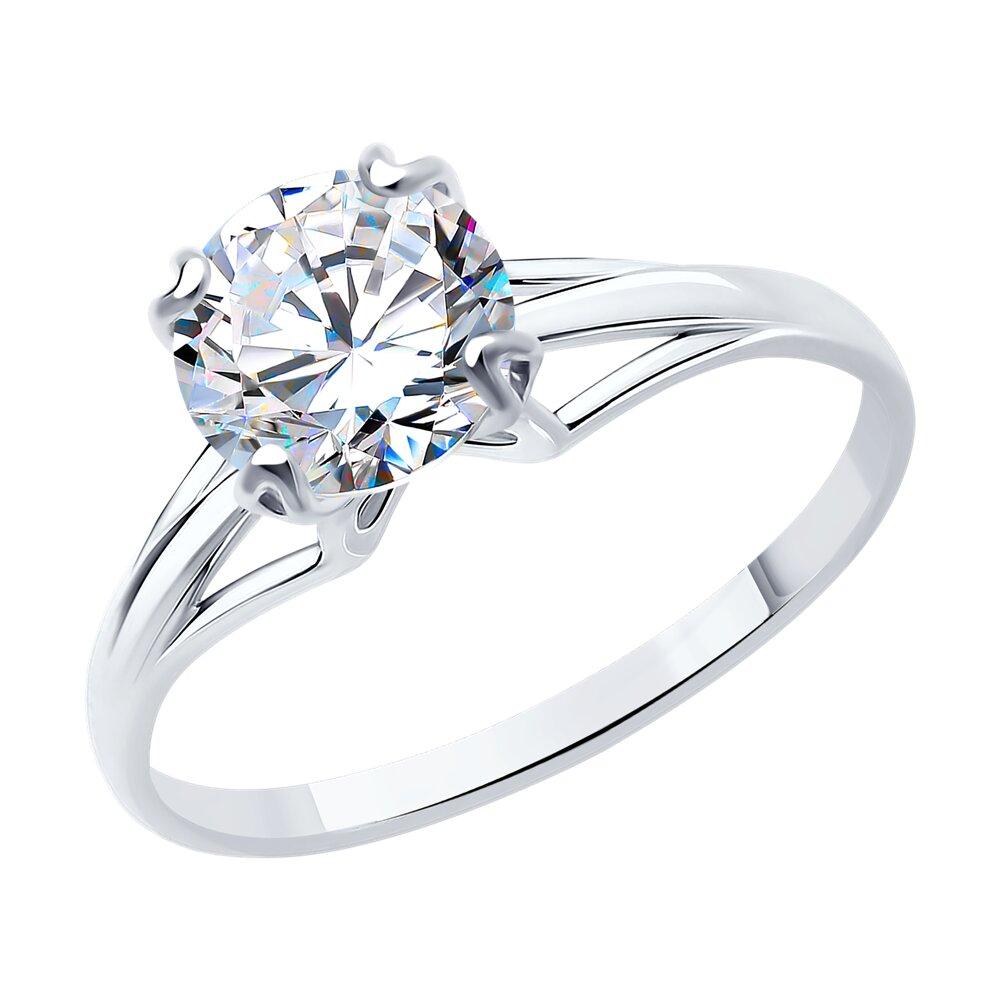 Кольцо из серебра с фианитом - видео на модели