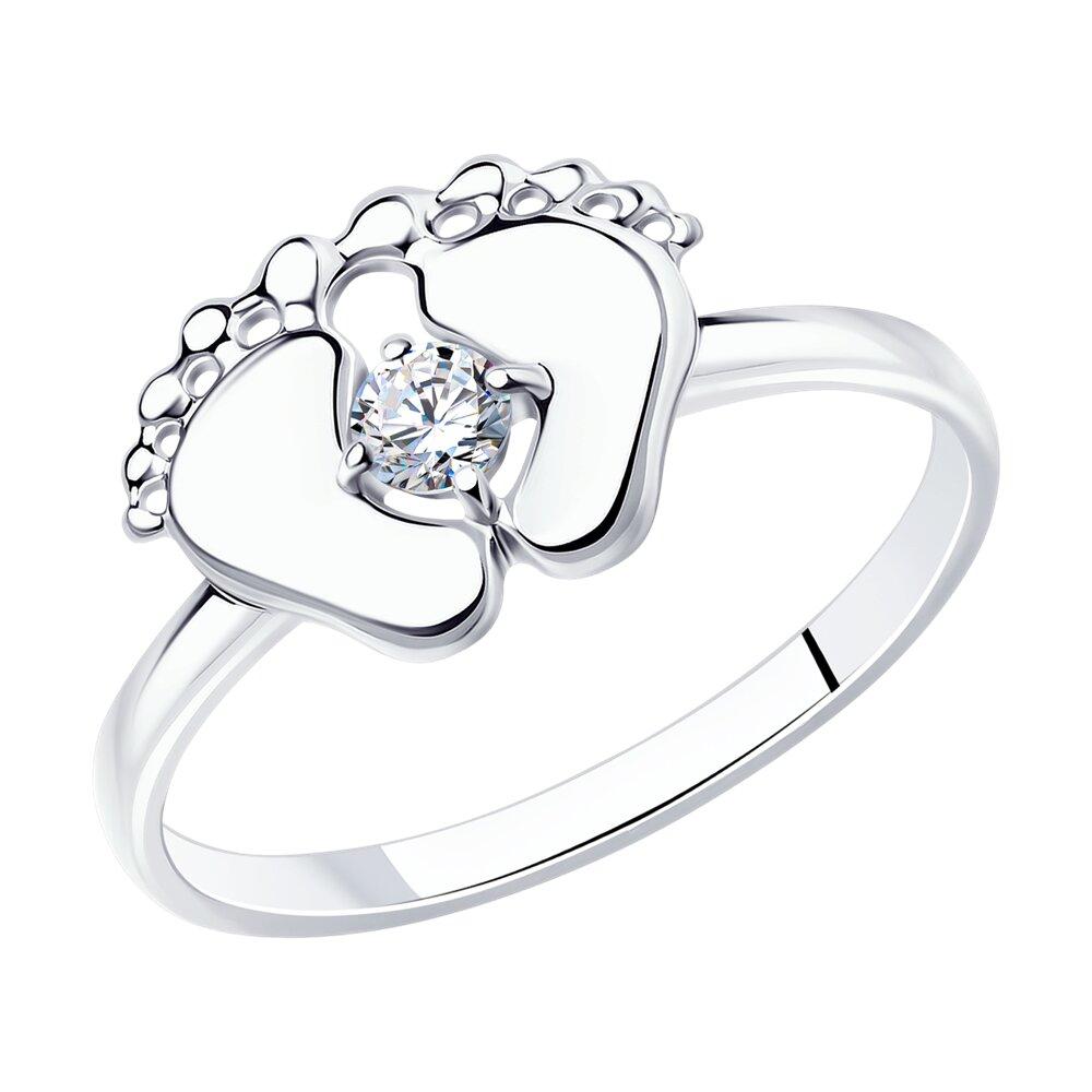 Кольцо из серебра с фианитом - видео на модели