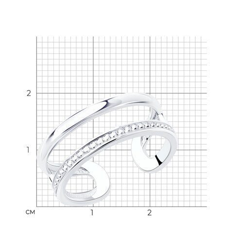 Кольцо на фалангу из серебра из серебро — вид 6