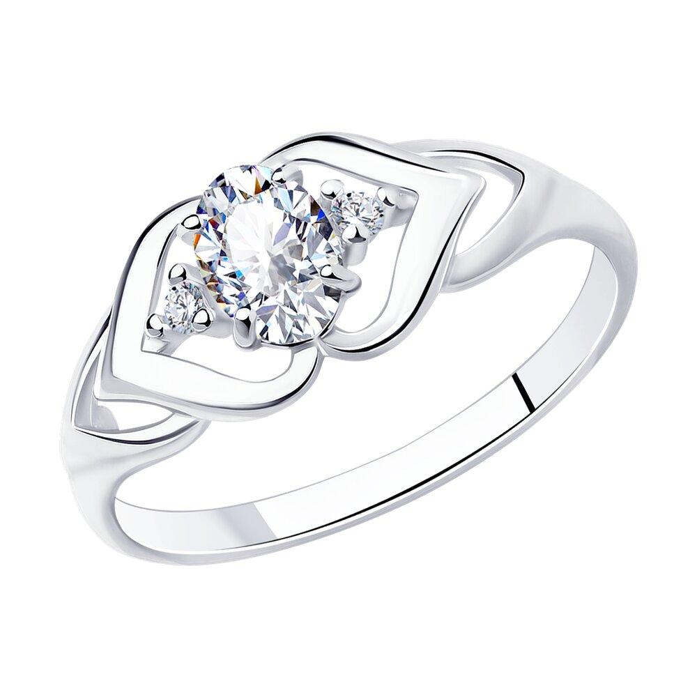 Кольцо из серебра с фианитами - видео на модели