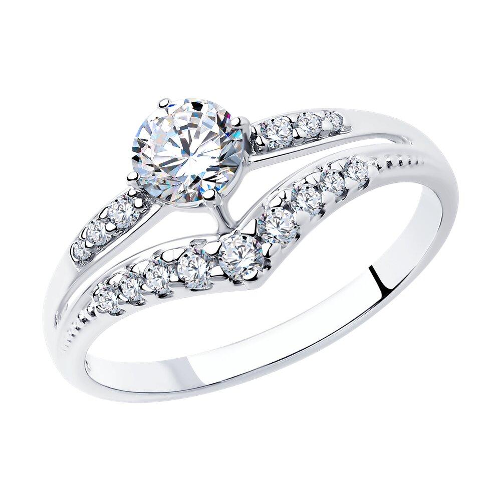 Кольцо из серебра с фианитами - видео на модели