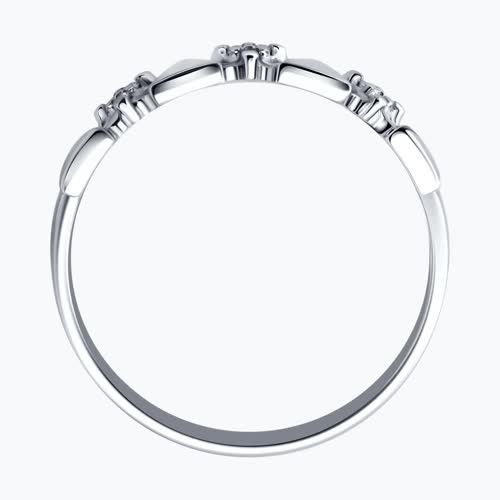 Кольцо из серебра с фианитами из серебро — вид 3