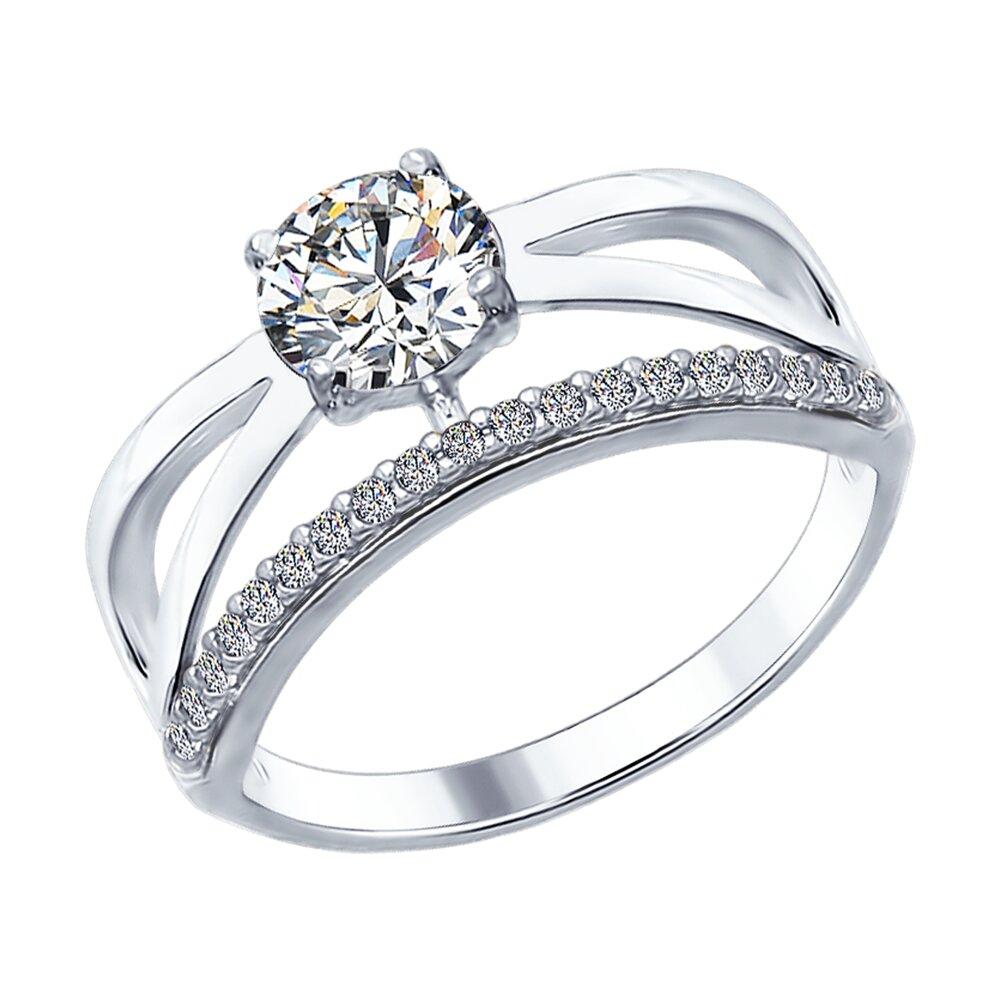 Кольцо из серебра с фианитами - видео на модели