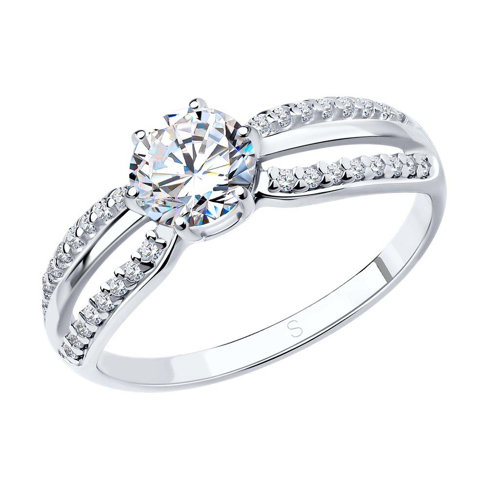 Кольцо из серебра с фианитами - видео на модели