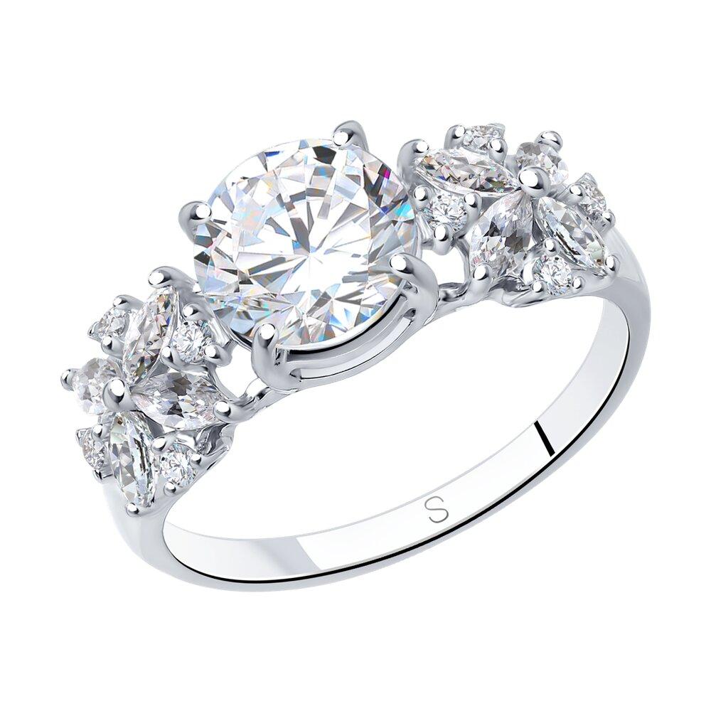 Кольцо из серебра с фианитами - видео на модели