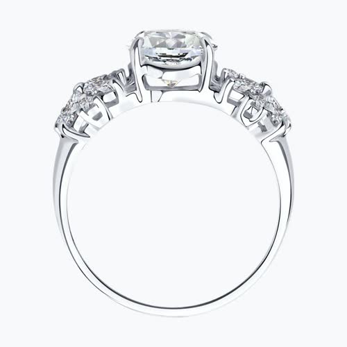 Кольцо из серебра с фианитами из серебро — вид 2