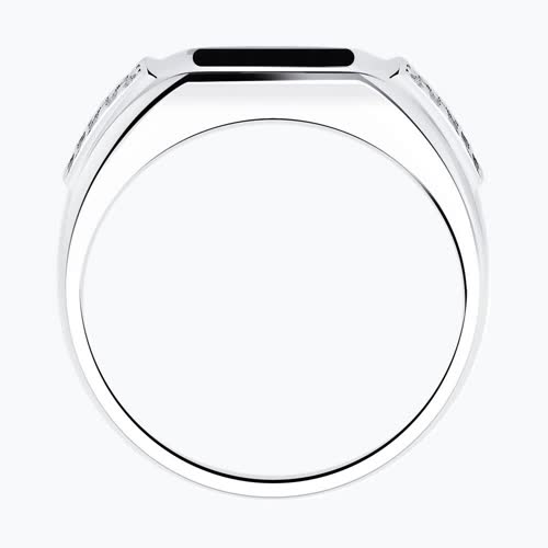 Кольцо из серебра с эмалью и фианитами из серебро — вид 2