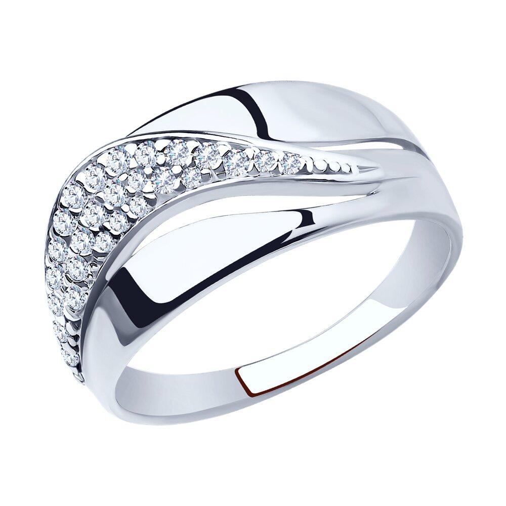 Кольцо из серебра с фианитами из серебро