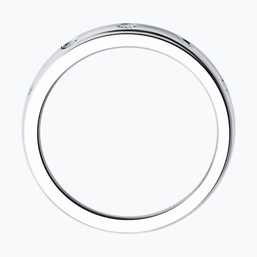 Кольцо из серебра с фианитами из серебро — вид 2