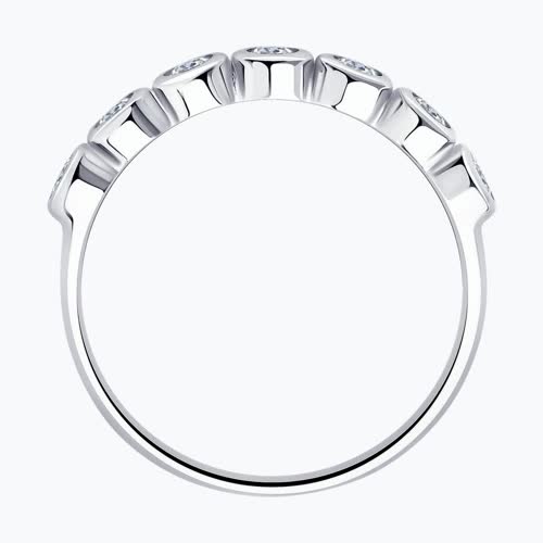 Кольцо из серебра с фианитами из серебро — вид 2