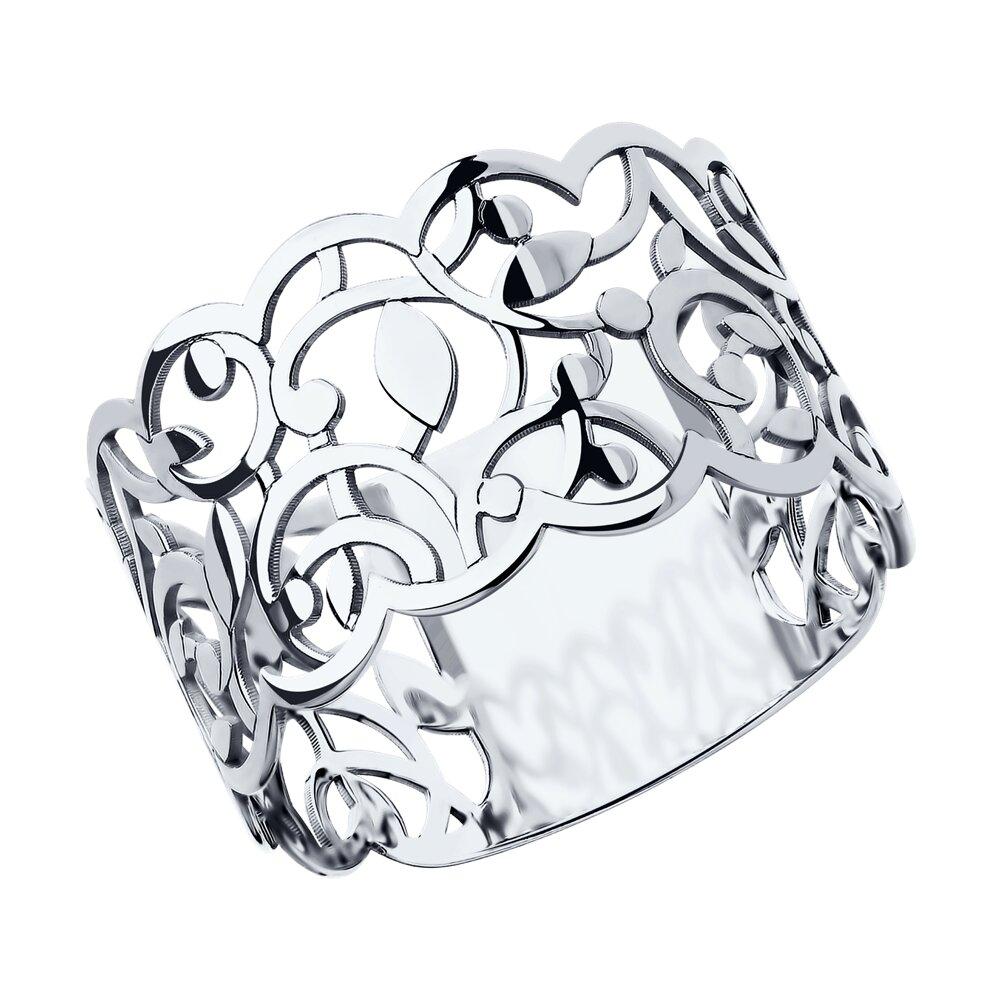 Кольцо из серебра из родированное серебро