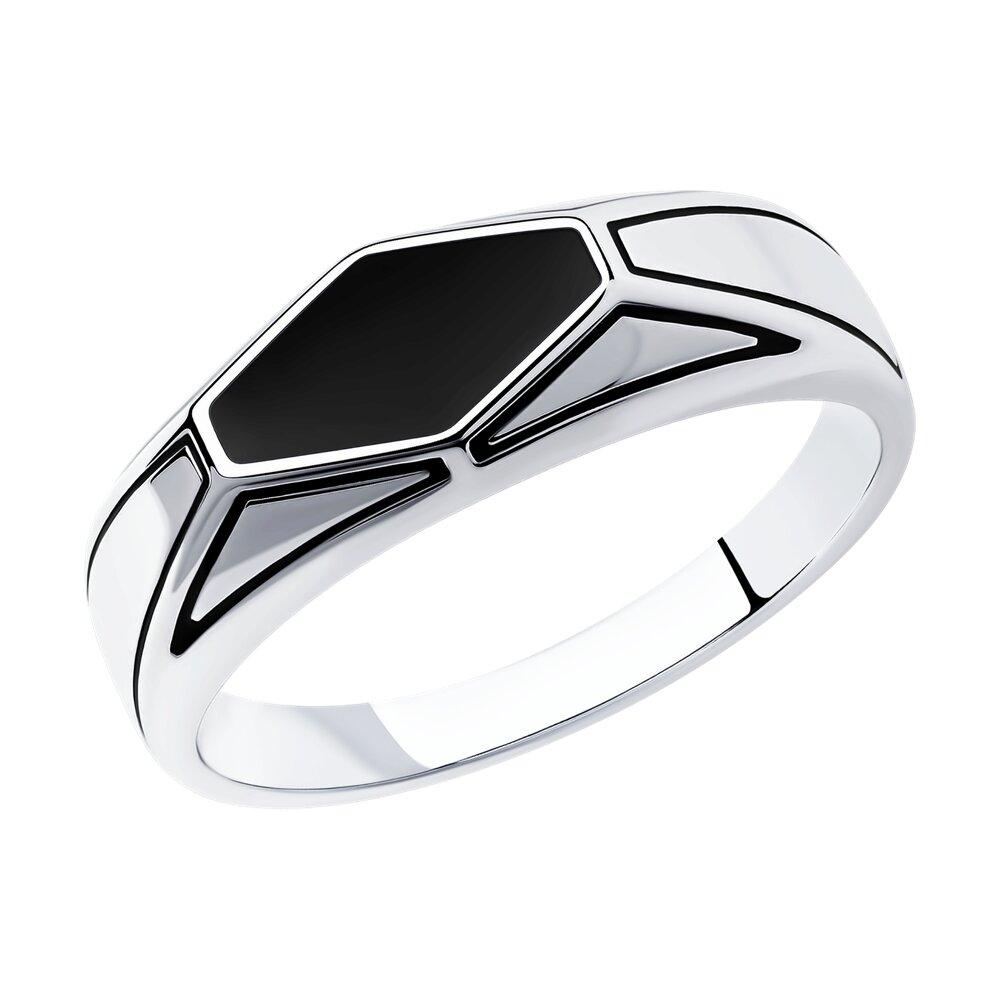 Кольцо из серебра с эмалью - видео на модели