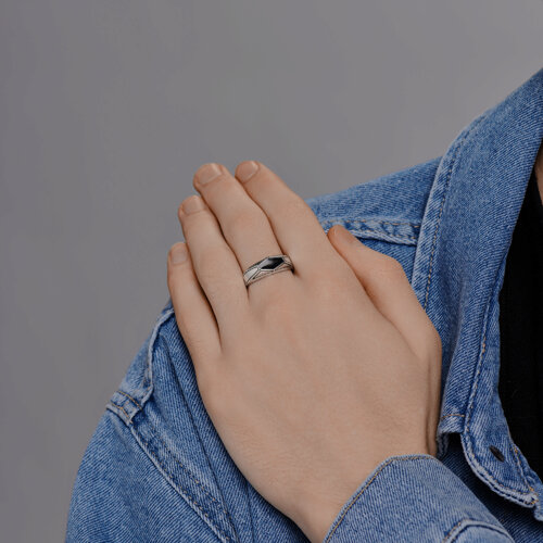 Кольцо из серебра с эмалью из серебро — вид 3