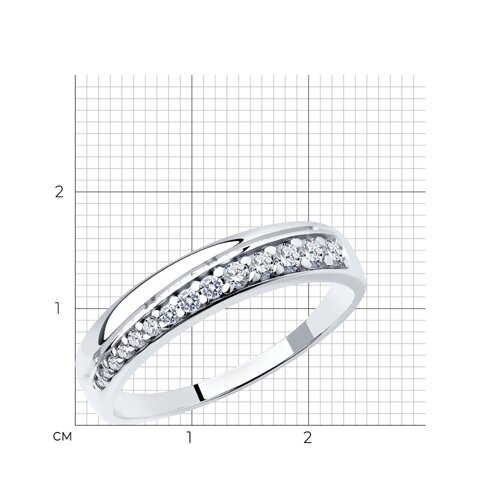 Кольцо из серебра с фианитами из серебро — вид 5