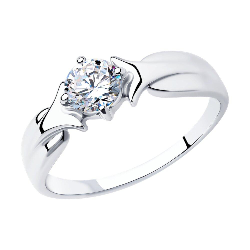 Кольцо из серебра с фианитом - видео на модели