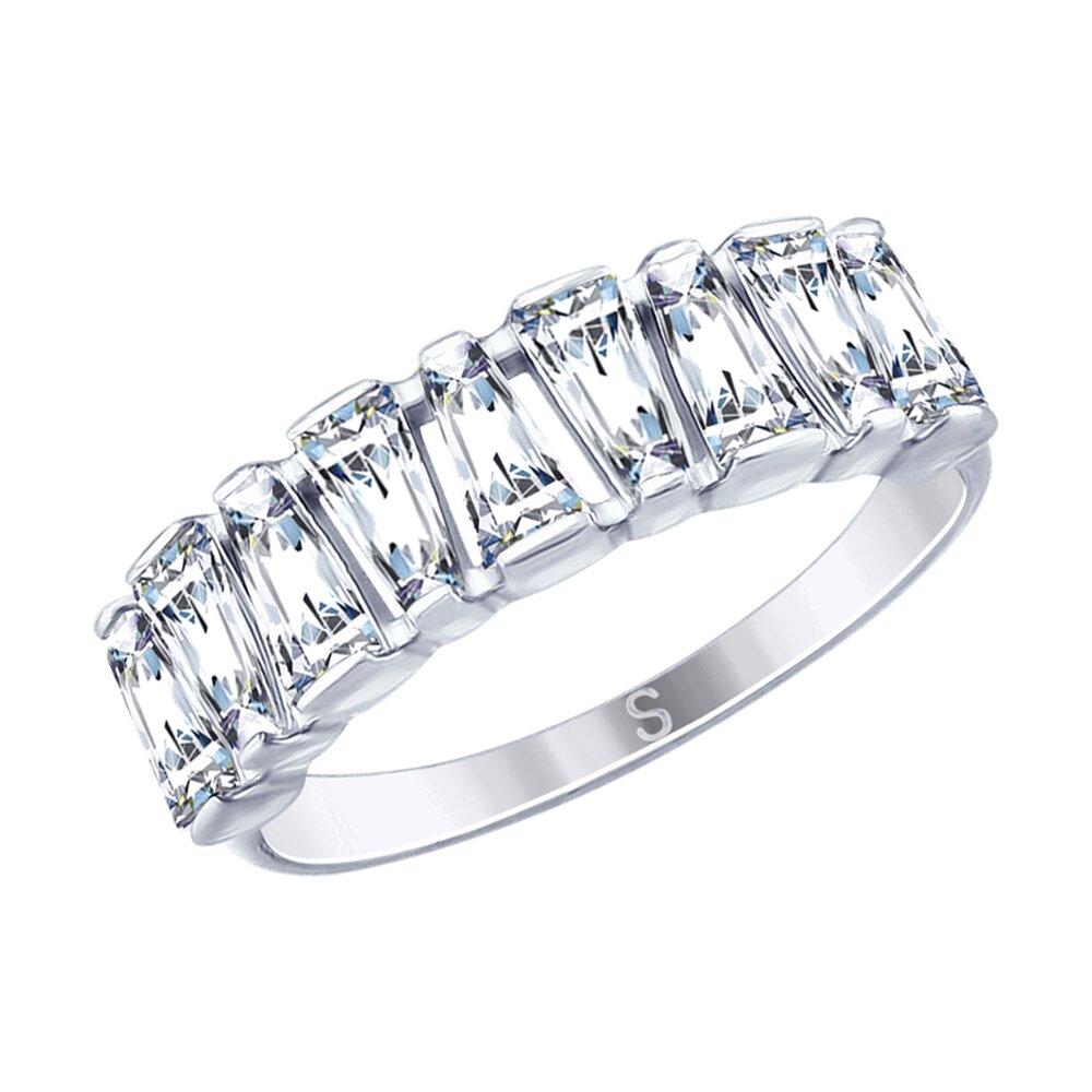 Кольцо из серебра с фианитами - видео на модели