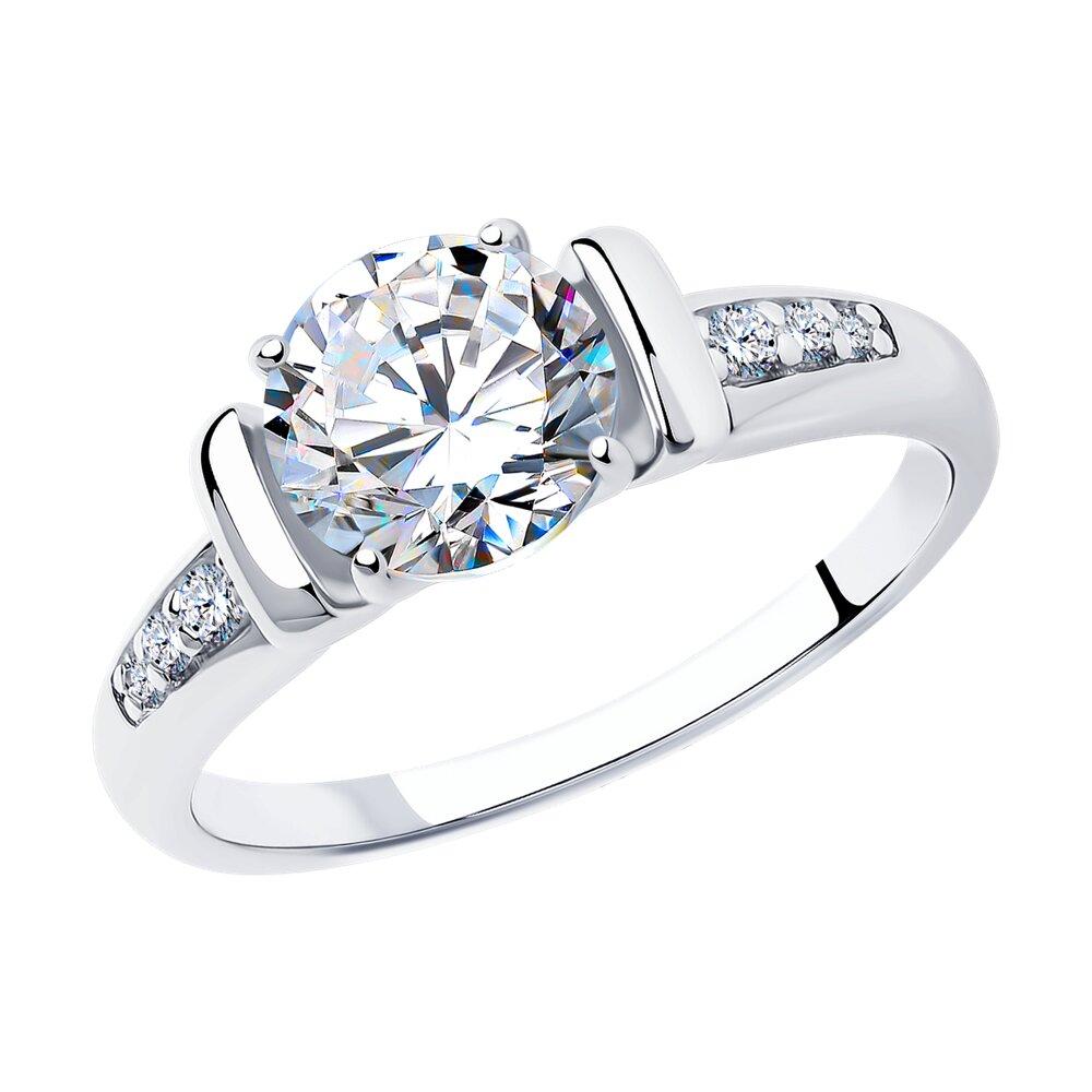 Кольцо из серебра с фианитами - видео на модели