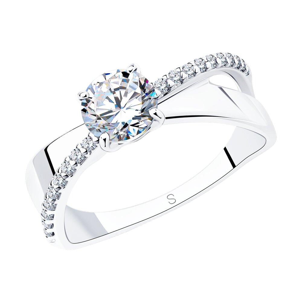 Кольцо из серебра с фианитами - видео на модели