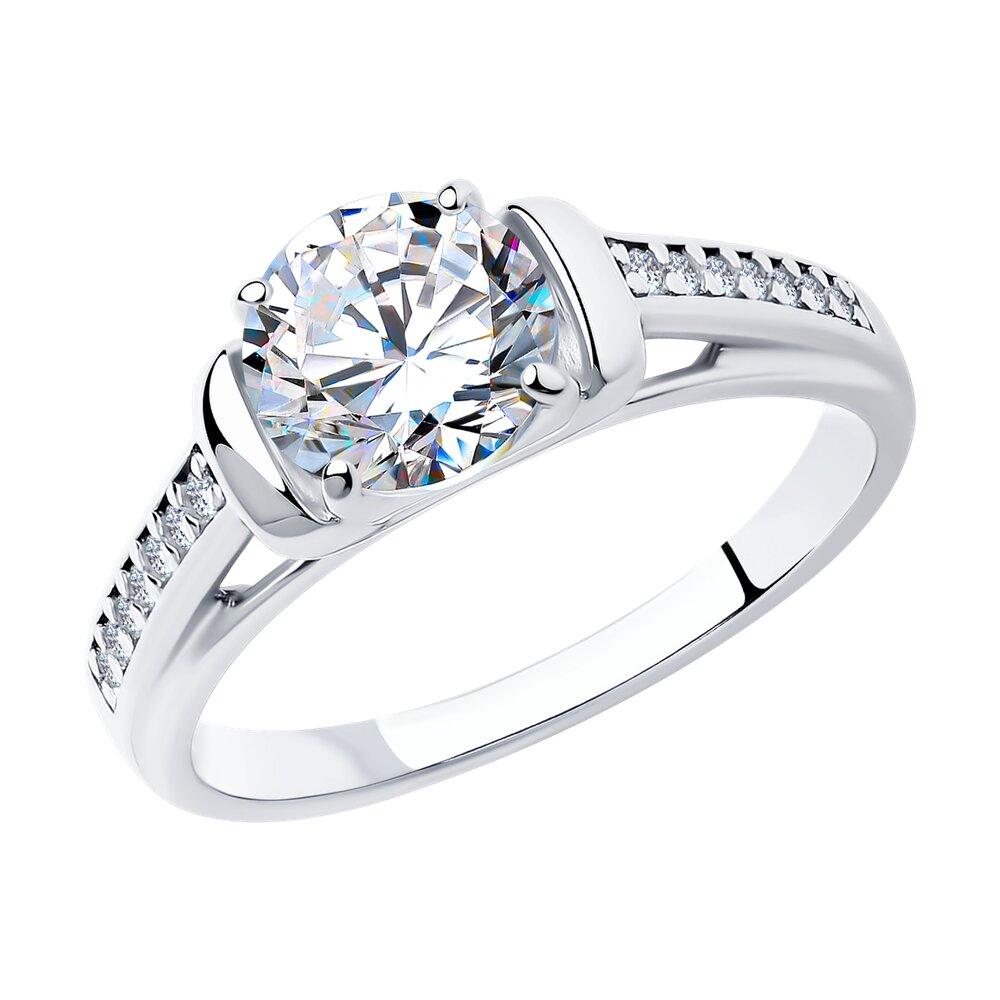 Кольцо из серебра с фианитами - видео на модели