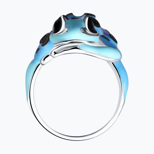 Кольцо из серебра с эмалью из серебро — вид 2