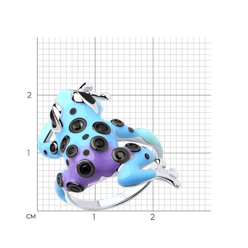 Кольцо из серебра с эмалью из серебро — вид 5