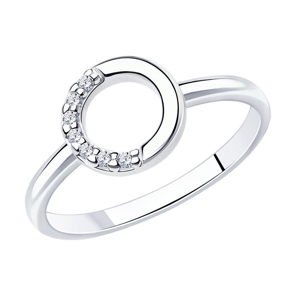 Кольцо из серебра с фианитами - видео на модели