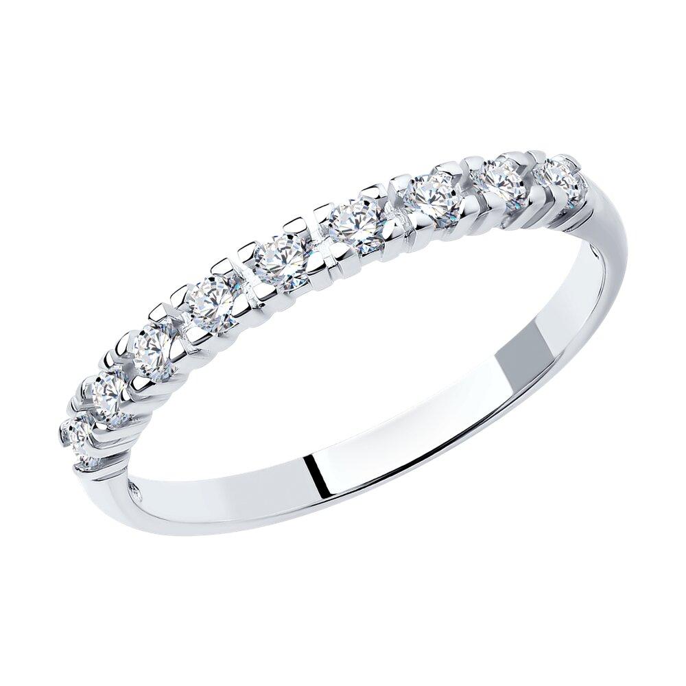 Кольцо из серебра с фианитами - видео на модели