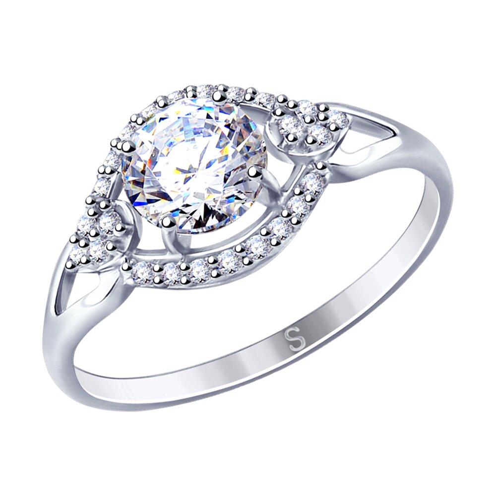 Кольцо из серебра с фианитами - видео на модели