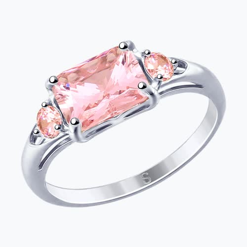 Кольцо из серебра с фианитами из серебро