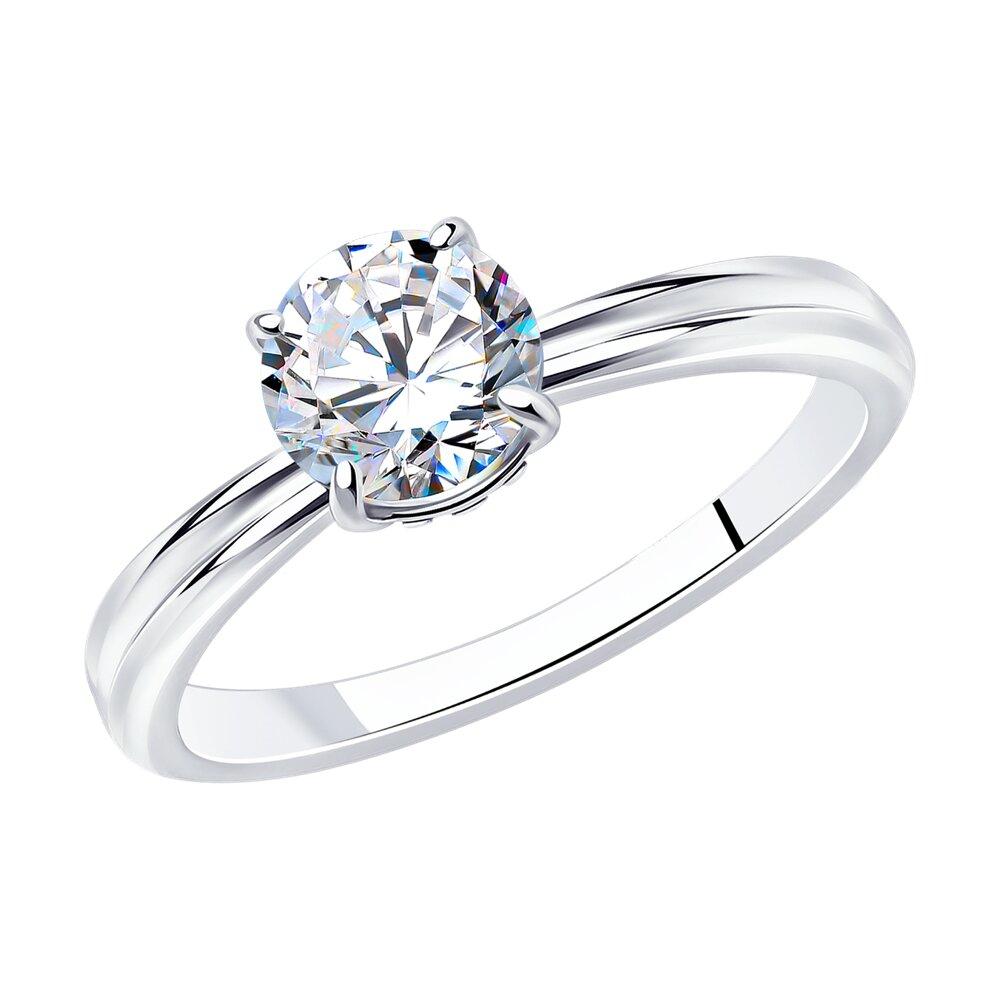 Кольцо из серебра с фианитами - видео на модели