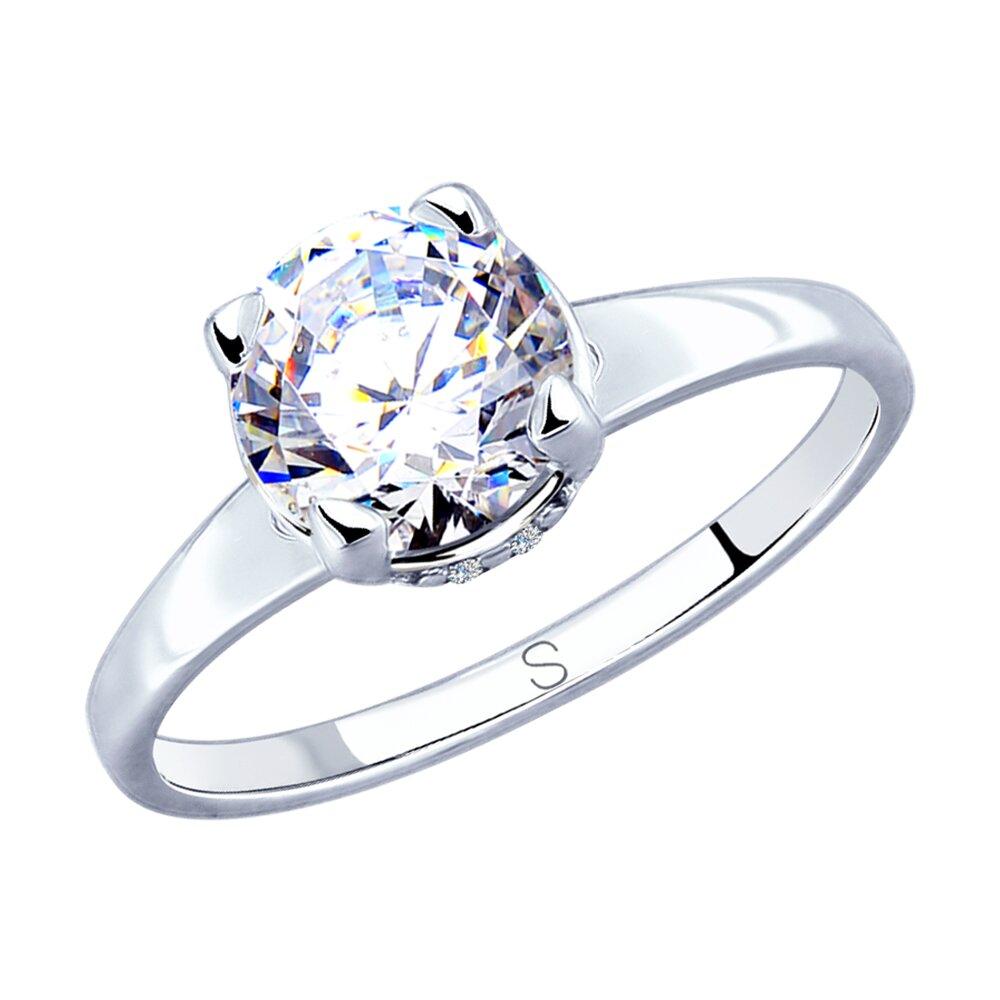 Кольцо из серебра с фианитами - видео на модели