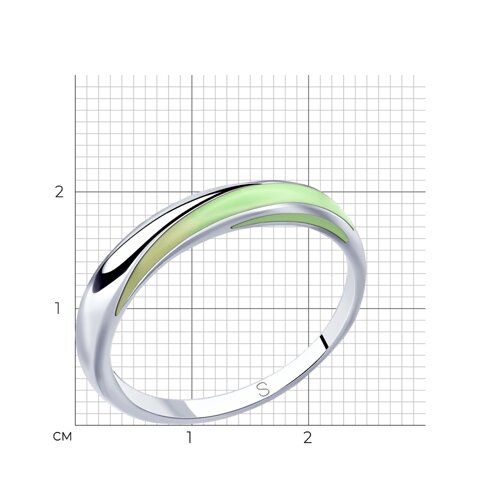 Кольцо из серебра с эмалью из серебро — вид 6