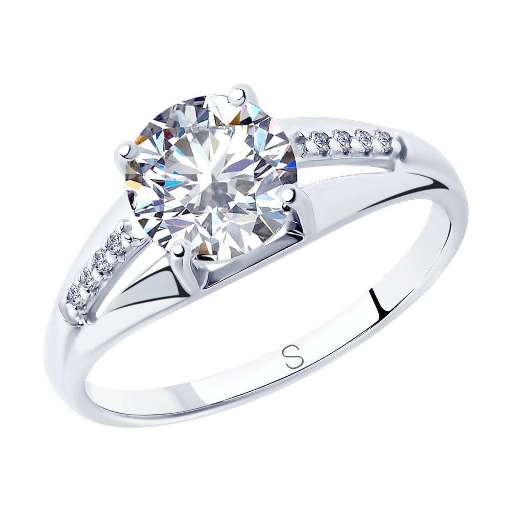 Кольцо из серебра с фианитами - видео на модели