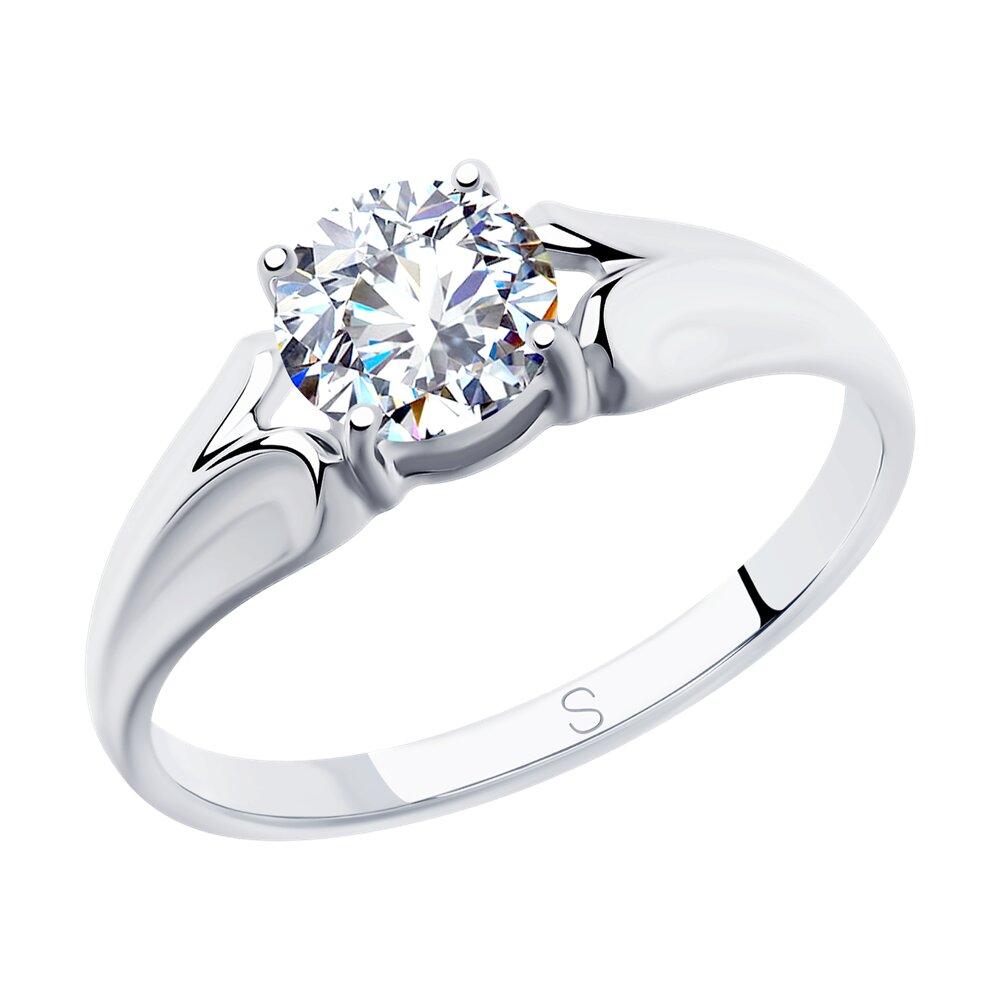 Кольцо из серебра с фианитом - видео на модели