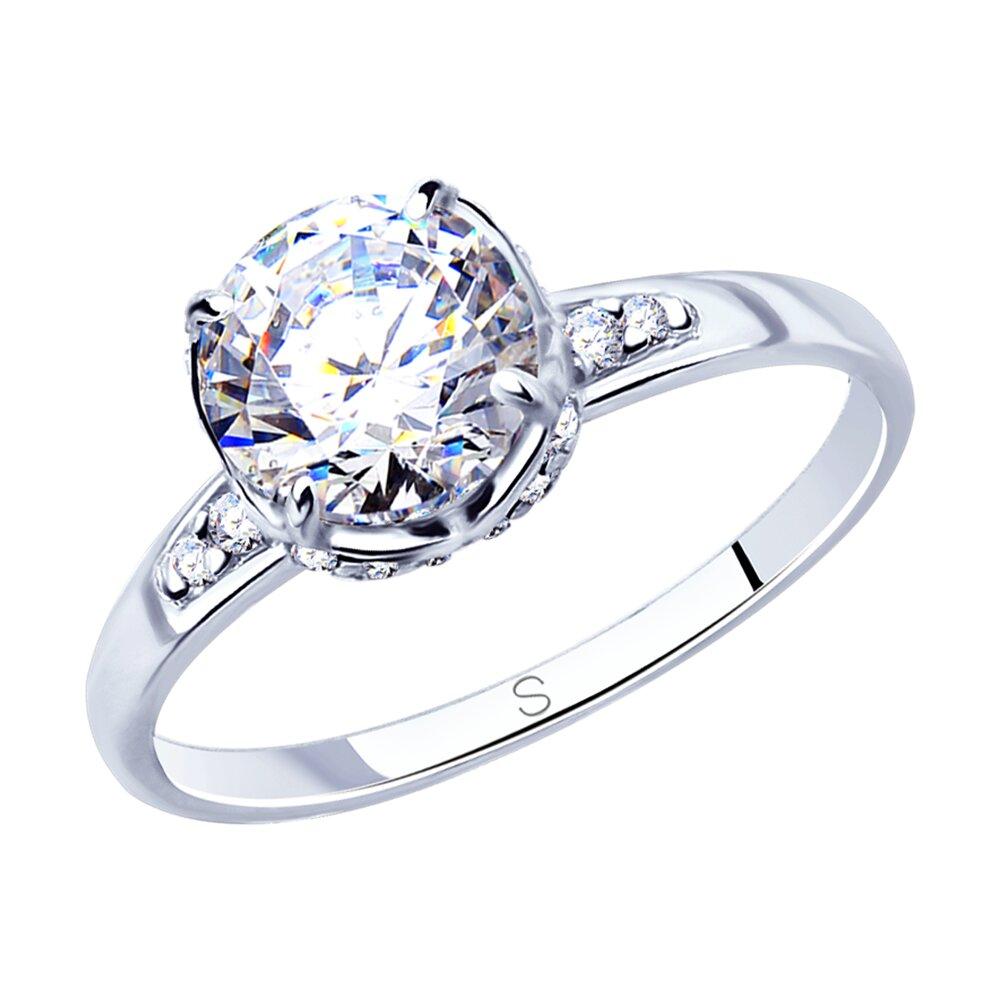 Кольцо из серебра с фианитами - видео на модели