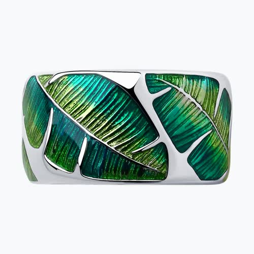 Кольцо из серебра с эмалью из серебро — вид 2