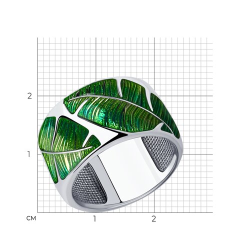 Кольцо из серебра с эмалью из серебро — вид 5