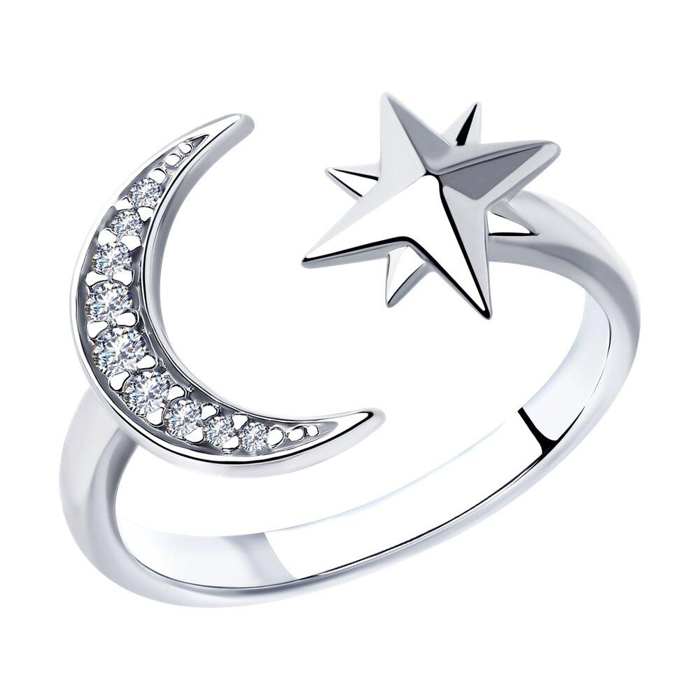 Кольцо из серебра с фианитами из серебро