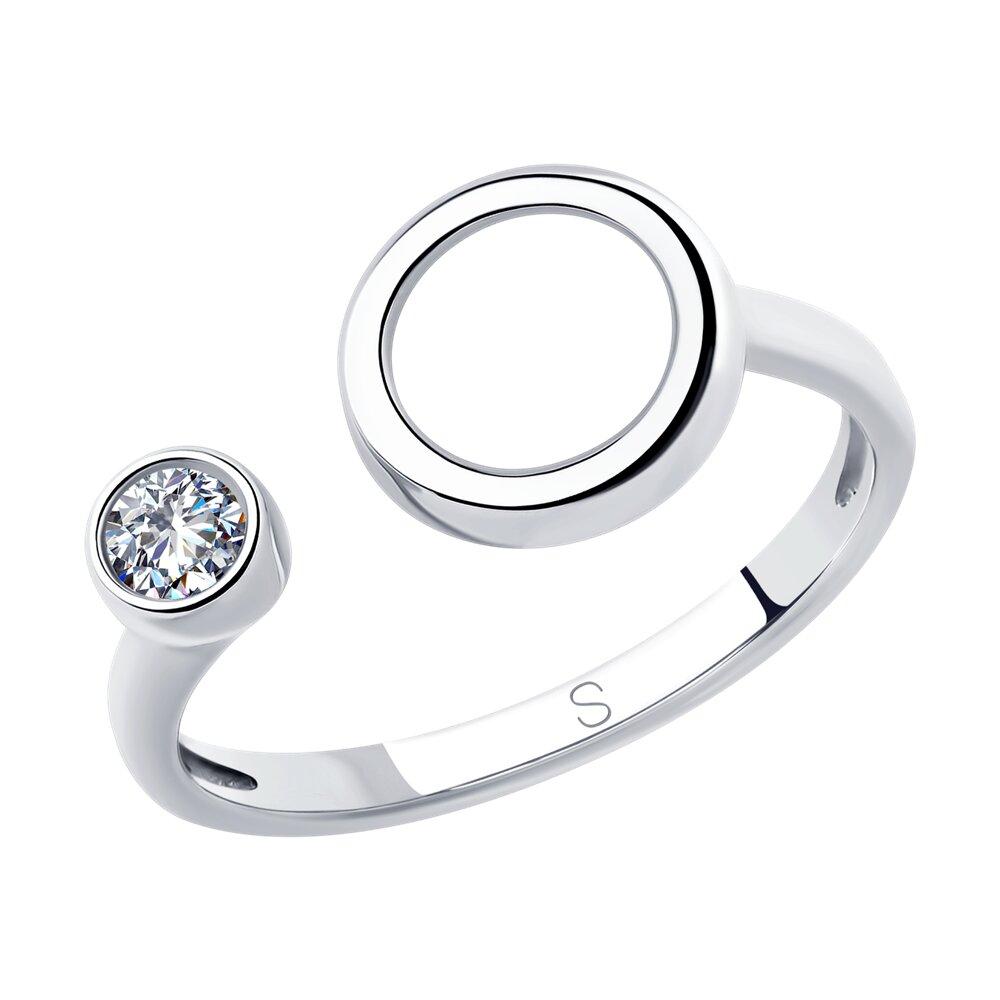 Кольцо из серебра с фианитом - видео на модели