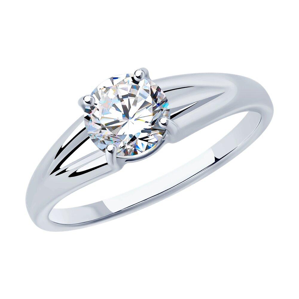 Кольцо из серебра с фианитом - видео на модели