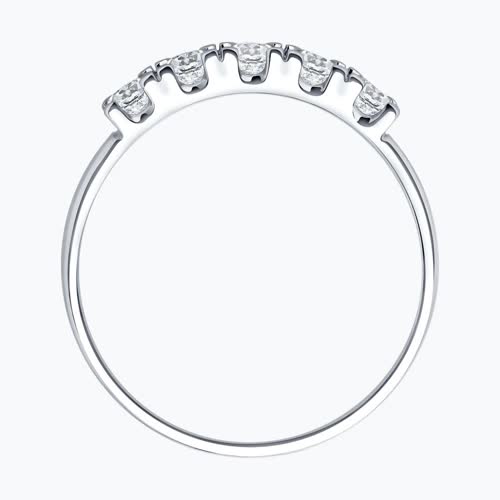 Кольцо из серебра с фианитами из серебро — вид 2