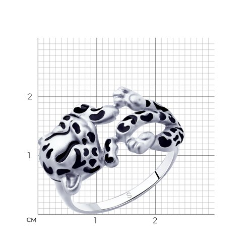 Кольцо из серебра с эмалью из серебро — вид 4