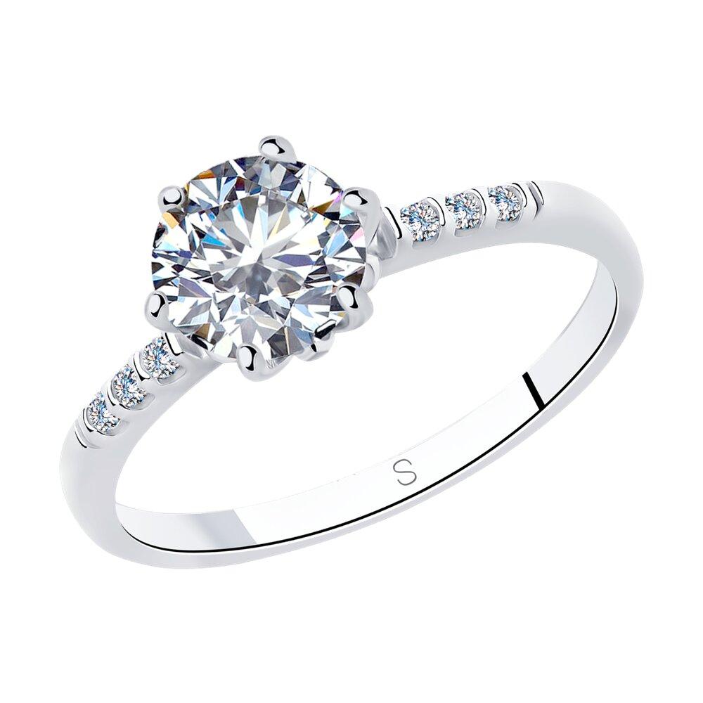 Кольцо из серебра с фианитами - видео на модели